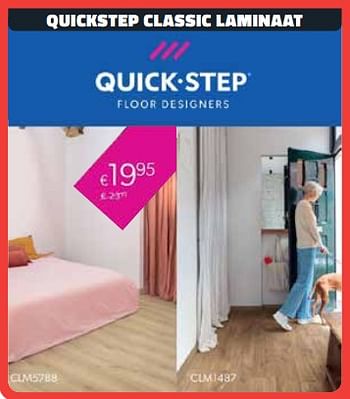 Promoties Quickstep classic laminaat - QuickStep - Geldig van 03/08/2023 tot 31/08/2023 bij Bouwcenter Frans Vlaeminck