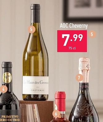Promoties Aoc cheverny - Witte wijnen - Geldig van 30/08/2023 tot 08/09/2023 bij Aldi
