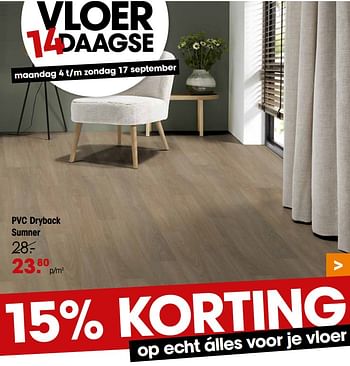 Promoties Pvc dryback sumner - Huismerk - Kwantum - Geldig van 04/09/2023 tot 17/09/2023 bij Kwantum