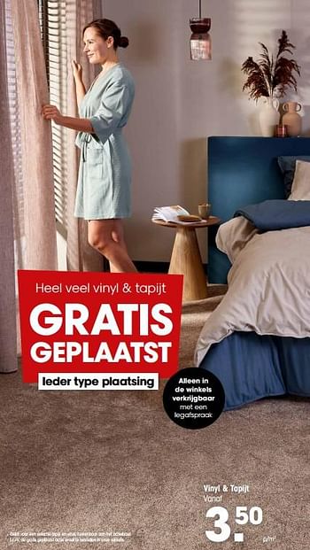 Promoties Vinyl + tapijt - Huismerk - Kwantum - Geldig van 04/09/2023 tot 17/09/2023 bij Kwantum