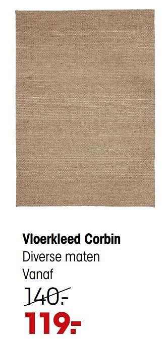 Promoties Vloerkleed corbin - Huismerk - Kwantum - Geldig van 04/09/2023 tot 17/09/2023 bij Kwantum