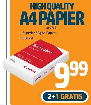 Promoties A4 papier - Canon - Geldig van 24/08/2023 tot 06/09/2023 bij Auva