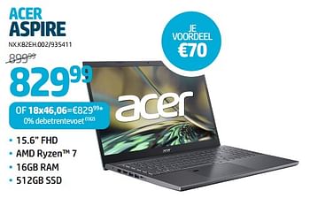 Promoties Acer aspire - Acer - Geldig van 24/08/2023 tot 06/09/2023 bij Auva