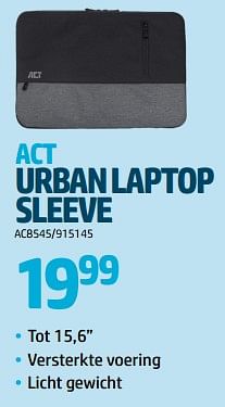 Promoties Act urban laptop sleeve - ACT - Geldig van 24/08/2023 tot 06/09/2023 bij Auva