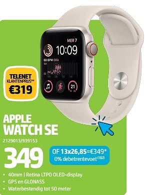 Promoties Apple watch se - Apple - Geldig van 24/08/2023 tot 06/09/2023 bij Auva