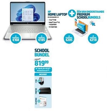 Promoties Hp home laptop school bundel - HP - Geldig van 24/08/2023 tot 06/09/2023 bij Auva