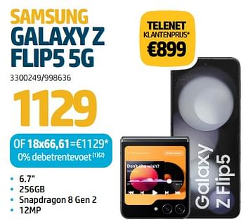 Promoties Samsung galaxy z flip5 5g - Samsung - Geldig van 24/08/2023 tot 06/09/2023 bij VCD