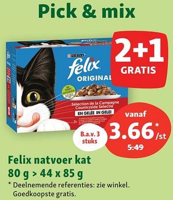 Promotions Felix natvoer kat - Purina - Valide de 28/08/2023 à 02/09/2023 chez Maxi Zoo