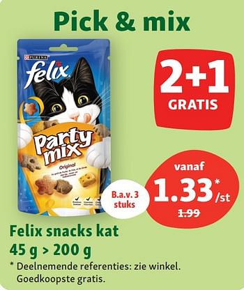 Promotions Felix snacks kat - Purina - Valide de 28/08/2023 à 02/09/2023 chez Maxi Zoo