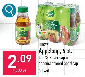 Promoties Appelsap - Juicy - Geldig van 04/09/2023 tot 17/09/2023 bij Aldi