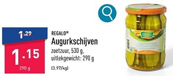 Promoties Augurkschijven - Regalo - Geldig van 04/09/2023 tot 17/09/2023 bij Aldi