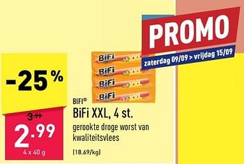 Promoties Bifi xxl - Bifi - Geldig van 04/09/2023 tot 17/09/2023 bij Aldi