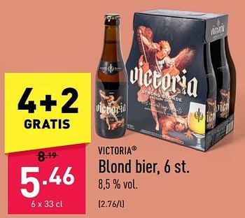 Promoties Blond bier - Victoria - Geldig van 04/09/2023 tot 17/09/2023 bij Aldi