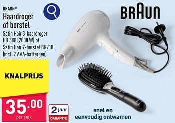 Promoties Braun haardroger of borstel - Braun - Geldig van 09/09/2023 tot 17/09/2023 bij Aldi