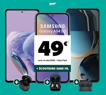 Promoties Samsung galaxy a54 5g - Samsung - Geldig van 12/08/2023 tot 31/08/2023 bij Base
