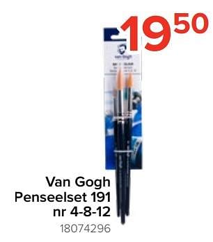 Promoties Van gogh penseelset 191 nr 4-8-12 - Van Gogh - Geldig van 05/08/2023 tot 11/09/2023 bij Euro Shop
