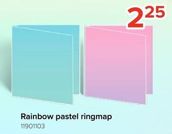 Promoties Rainbow pastel ringmap - Huismerk - Euroshop - Geldig van 05/08/2023 tot 11/09/2023 bij Euro Shop