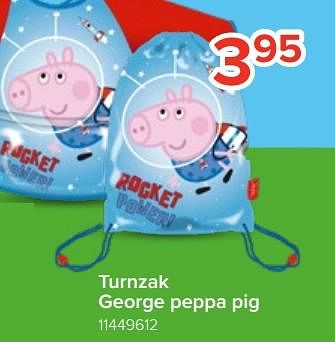 Promoties Turnzak george peppa pig - Peppa  Pig - Geldig van 05/08/2023 tot 11/09/2023 bij Euro Shop
