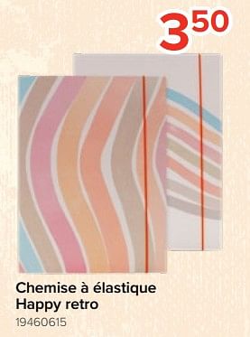 Promoties Chemise à élastique happy retro - Huismerk - Euroshop - Geldig van 05/08/2023 tot 11/09/2023 bij Euro Shop