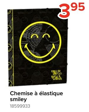 Promoties Chemise à élastique smiley - Huismerk - Euroshop - Geldig van 05/08/2023 tot 11/09/2023 bij Euro Shop