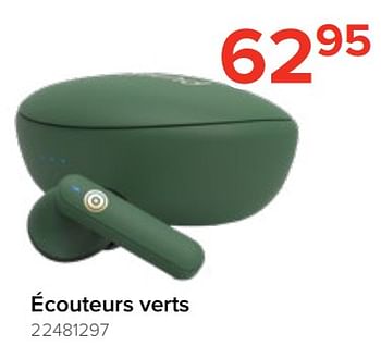 Promotions Écouteurs verts - Artsound - Valide de 05/08/2023 à 11/09/2023 chez Euro Shop