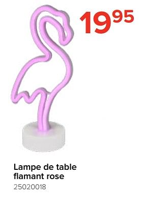 Promotions Lampe de table flamant rose - Produit Maison - Euroshop - Valide de 05/08/2023 à 11/09/2023 chez Euro Shop