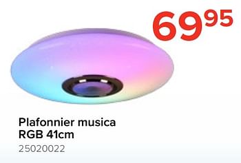 Promotions Plafonnier musica rgb - Produit Maison - Euroshop - Valide de 05/08/2023 à 11/09/2023 chez Euro Shop