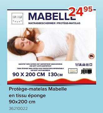 Promotions Protège-matelas mabelle en tissu éponge - DDD - Valide de 05/08/2023 à 11/09/2023 chez Euro Shop