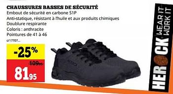 Promotions Chaussures basses de sécurité - Herock - Valide de 14/08/2023 à 03/09/2023 chez Dema