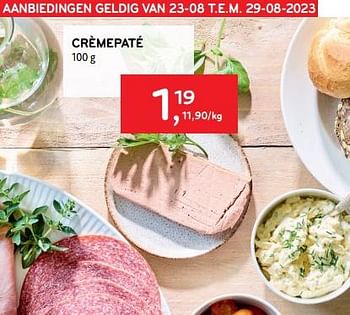 Promoties Crèmepaté - Huismerk - Alvo - Geldig van 22/08/2023 tot 29/08/2023 bij Alvo