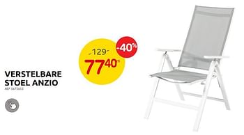 Promoties Verstelbare stoel anzio - Huismerk - Brico - Geldig van 23/08/2023 tot 04/09/2023 bij Brico