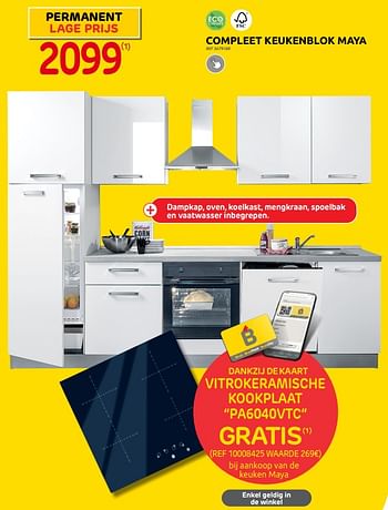 Promoties Compleet keukenblok maya - Huismerk - Brico - Geldig van 23/08/2023 tot 04/09/2023 bij Brico