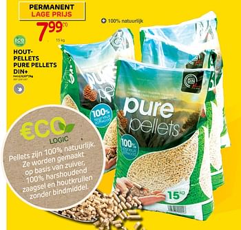 Promoties Houtpellets pure pellets din+ - Pure Pellets - Geldig van 23/08/2023 tot 04/09/2023 bij Brico