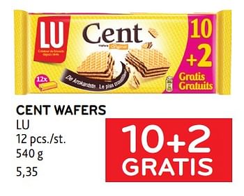 Promotions Cent wafers lu 10+2 gratis - Lu - Valide de 22/08/2023 à 05/09/2023 chez Alvo