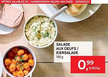 Promotions Salade aux oeufs - Produit maison - Alvo - Valide de 22/08/2023 à 29/08/2023 chez Alvo