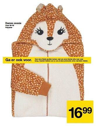 Promoties Dames onesie - Huismerk - Zeeman  - Geldig van 26/08/2023 tot 08/09/2023 bij Zeeman