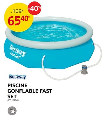 Promoties Piscine gonflable fast set - BestWay - Geldig van 23/08/2023 tot 04/09/2023 bij Brico