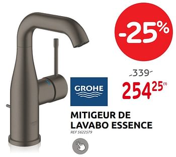 Promotions Mitigeur de lavabo essence - Grohe - Valide de 23/08/2023 à 04/09/2023 chez Brico