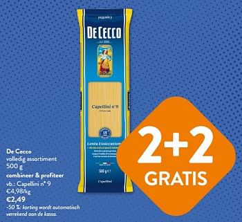 Promoties De cecco capellini n° 9 - De Cecco - Geldig van 23/08/2023 tot 05/09/2023 bij OKay