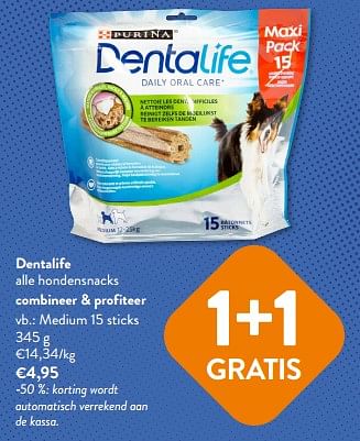 Promoties Dentalife hondensnacks medium - Purina - Geldig van 23/08/2023 tot 05/09/2023 bij OKay