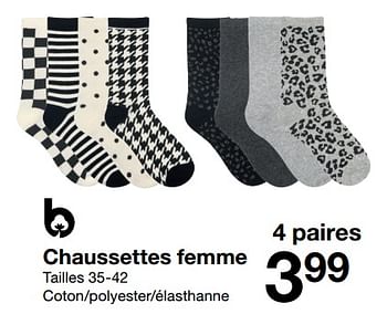 Promotions Chaussettes femme - Produit maison - Zeeman  - Valide de 26/08/2023 à 08/09/2023 chez Zeeman