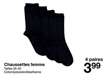 Promotions Chaussettes femme - Produit maison - Zeeman  - Valide de 26/08/2023 à 08/09/2023 chez Zeeman