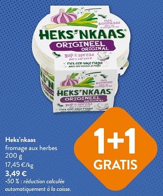 Promotions Heks’nkaas fromage aux herbes - Heks'n Kaas - Valide de 23/08/2023 à 05/09/2023 chez OKay