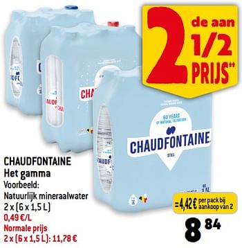 Promoties Chaudfontaine natuurlijk mineraalwater - Chaudfontaine - Geldig van 30/08/2023 tot 05/09/2023 bij Smatch
