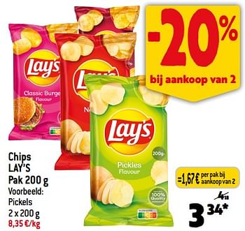 Promoties Chips lay’s - Lay's - Geldig van 30/08/2023 tot 05/09/2023 bij Smatch