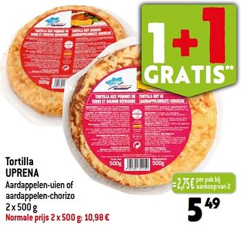 Promoties Tortilla uprena - Uprena - Geldig van 30/08/2023 tot 05/09/2023 bij Smatch