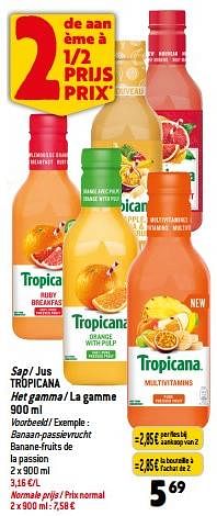 Promoties Sap - jus tropicana - Tropicana - Geldig van 30/08/2023 tot 05/09/2023 bij Match