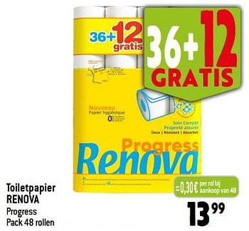Promoties Toiletpapier renova - Renova - Geldig van 30/08/2023 tot 05/09/2023 bij Smatch