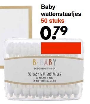 Promoties Baby wattenstaafjes - B-Baby - Geldig van 28/08/2023 tot 10/09/2023 bij Wibra