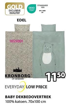 Promoties Baby dekbedovertrek edel - Kronborg - Geldig van 28/08/2023 tot 10/09/2023 bij Jysk